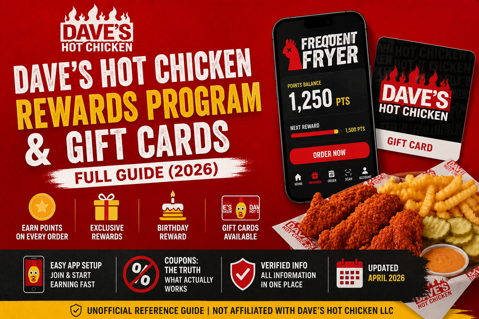 Dave's Hot Chicken Rewards Program & Gift Cards